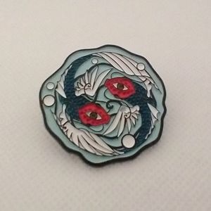 🧁 3/$30 Weird Big-Eyed Fish Yin Yang Enamel Pin NEW